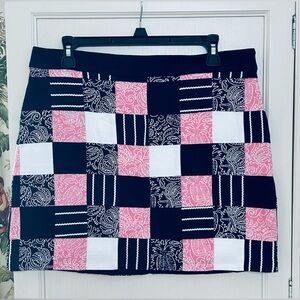 Vineyard vine woman’s Navy patchwork skirt, size 10